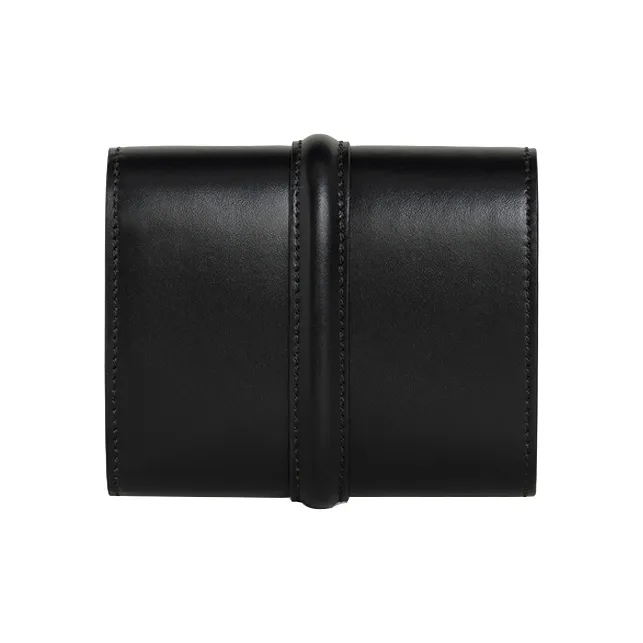 CELINE Shiny Cow Leather Wallet Small Size Women's Black-2