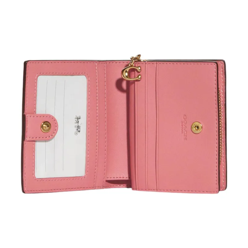 COACH Snap Wallet Leather Wallet Mini Women's Toffee Pink-1