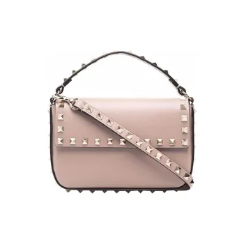 Valentino Leather One Shoulder Handbag Women's Pink