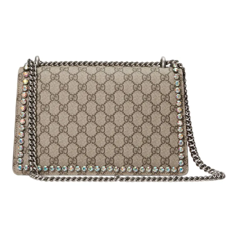 GUCCI Dionysus Canvas Crossbody Bag Small Size Women's Ebony/Pink-2
