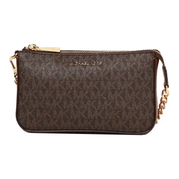 MICHAEL KORS Canvas Leather Handbag, Pochette, Shoulder Bag Women's Brown