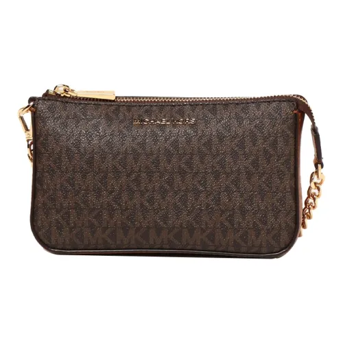 MICHAEL KORS Canvas Leather Handbag, Pochette, Shoulder bag March Women's Brown