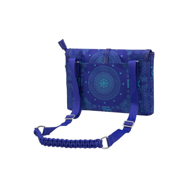 LiNing Fabric Shoulder Bag, Crossbody Bag Regular Unisex Fluorescent Blue Purple-1