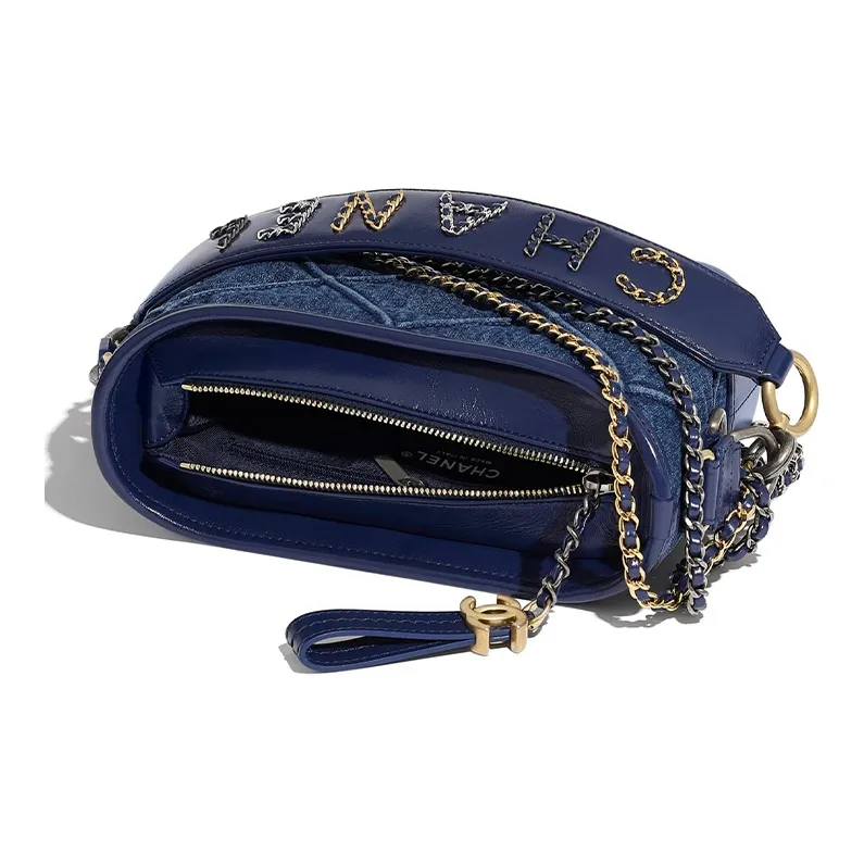 CHANEL Gabrielle Canvas With Leather Backpack, Handbag, Shoulder Bag, Crossbody Bag Trumpets Women's Dark Blue-2