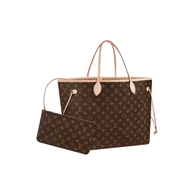 LOUIS VUITTON NEVERFULL Coated Canvas With Leather Combo Bag, Tote Bag, Shopping Bag, Handbag, Shoulder Bag Women's-1