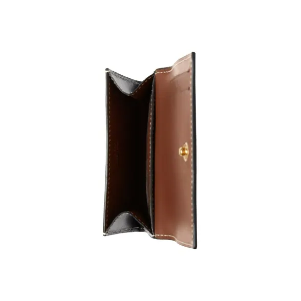 Burberry Horseferry Cotton Patchwork Canvas Canvas Bag Money Clip Wallet Card Holder Unisex Gray-4