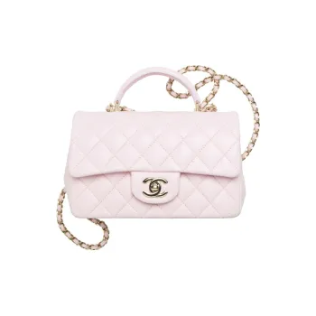 CHANEL Classic Flap CF Lambskin Shoulder Bag, Crossbody Bag, Handbag Women's Pink
