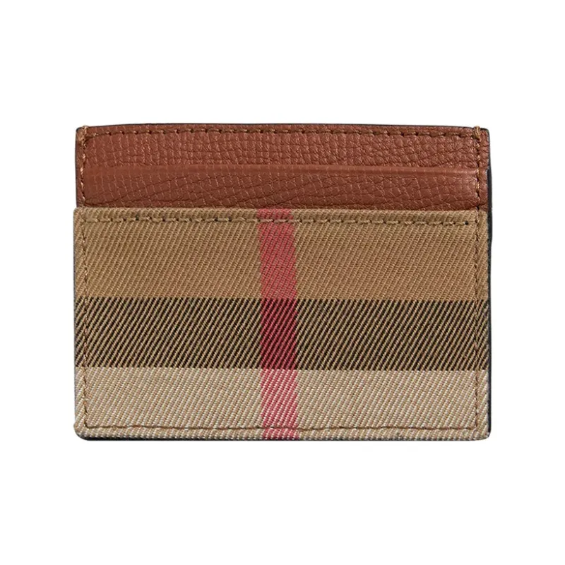 Burberry Cow Leather Card Holder Unisex Brown-1
