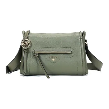 MICHAEL KORS Carine Leather Crossbody Bags Shoulder Bags Large Size Women's Army Green