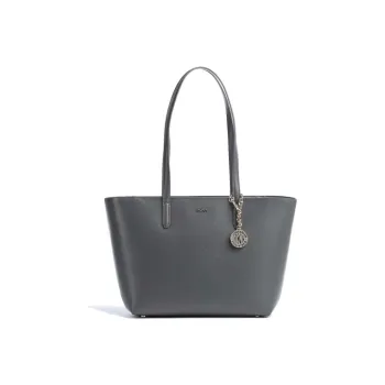 DKNY Cow Leather Tote, Portable, Shoulder Bag Regular Women's Gray