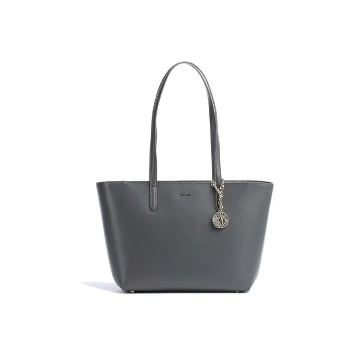 DKNY Cow Leather Tote, Portable, Shoulder Bag Regular Women's Gray-0