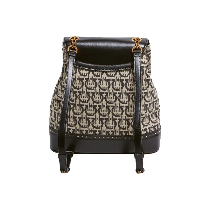 FERRAGAMO Cow Leather Shoulder Bag Backpack Women's Multicolor-2