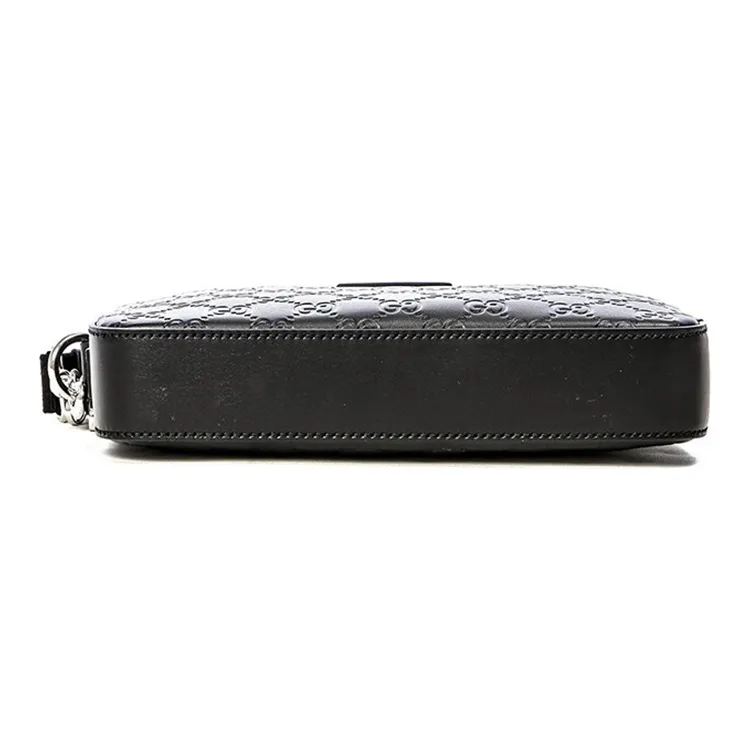 GUCCI Cow Leather Wallet Coin Purse Clutch Men's Black-5
