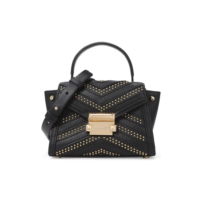 MICHAEL KORS Whitney Cow Leather Shoulder Bag Crossbody Bag Handbag Mini Women's Black-0