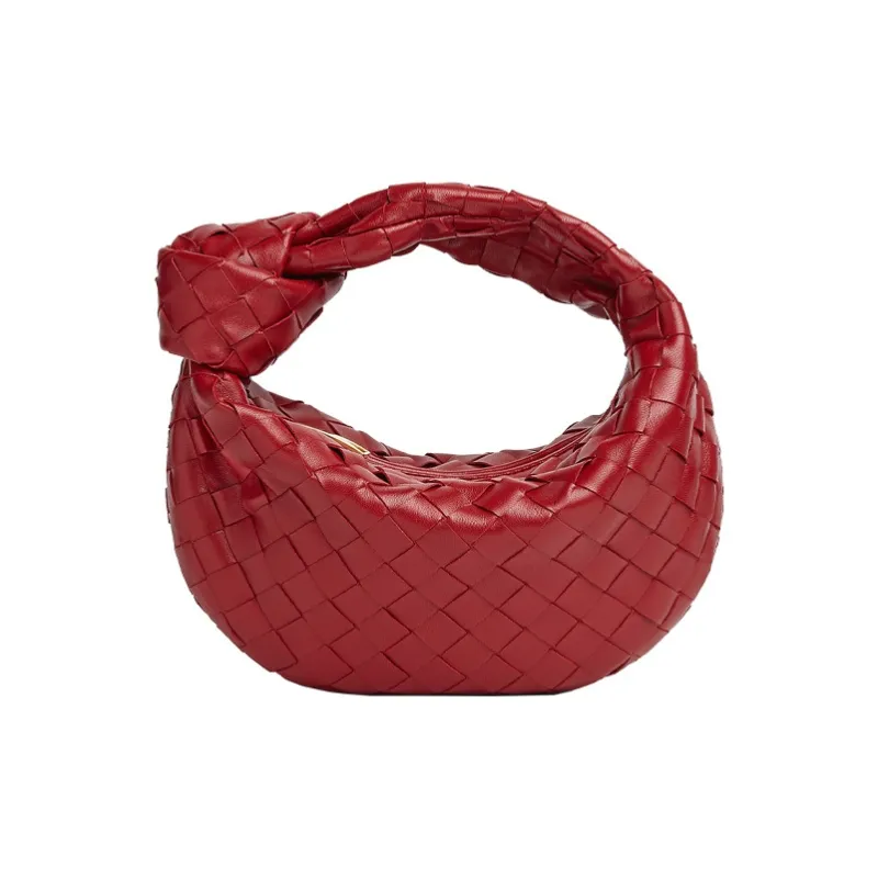 Bottega Veneta Cow Leather One Shoulder Handbag Mini Women's Dark Red-0