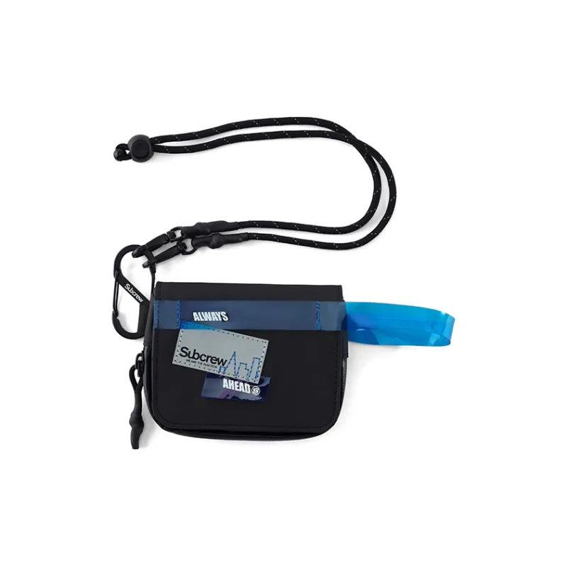 Subcrew Face Mask Bag, Coin Purse, Crossbody Clutch Unisex Gray/White/Black-2