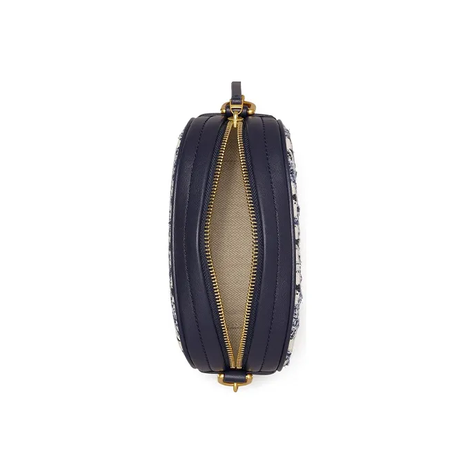 TORY BURCH Kira Tweed Camera Bag Shoulder Bag Crossbody Bag Small Size Women's Marine Blue-2