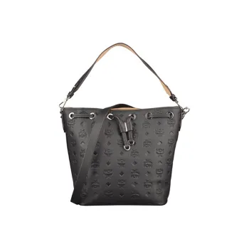 MCM Essential Visetos Origina Artificial Leather Bucket Bag, Shoulder Bag, Crossbody Bag Women's Black
