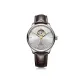 Silver Case White Dial Leather Strap
