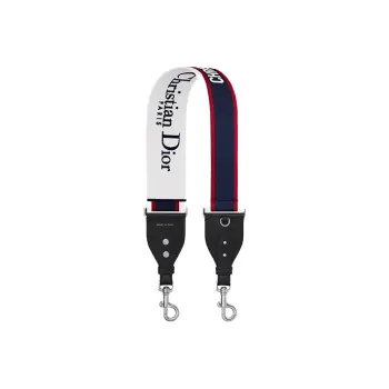 DIOR Embroidery With Calfskin Bag Strap Women's Black/Red/White