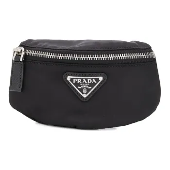 PRADA Nylon Clutch Mini Unisex Black