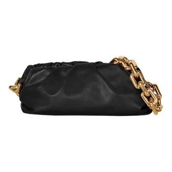 Bottega Veneta Cow Leather Shoulder Bag Women's Black