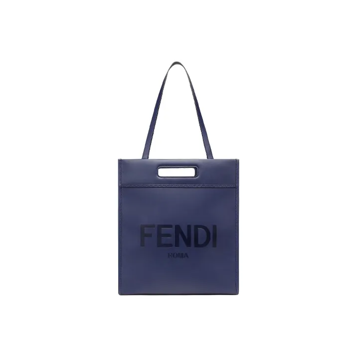 FENDI Calfskin Tote Bag, Shopping Bag, Shoulder Bag, Crossbody Bag, Handbag Men's Blue-1