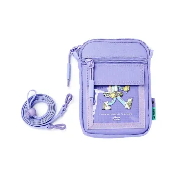 LiNing Steven Harrington Collaboration Canvas Canvas Bag Shoulder Bag Crossbody Bag Unisex Light Blue Purple
