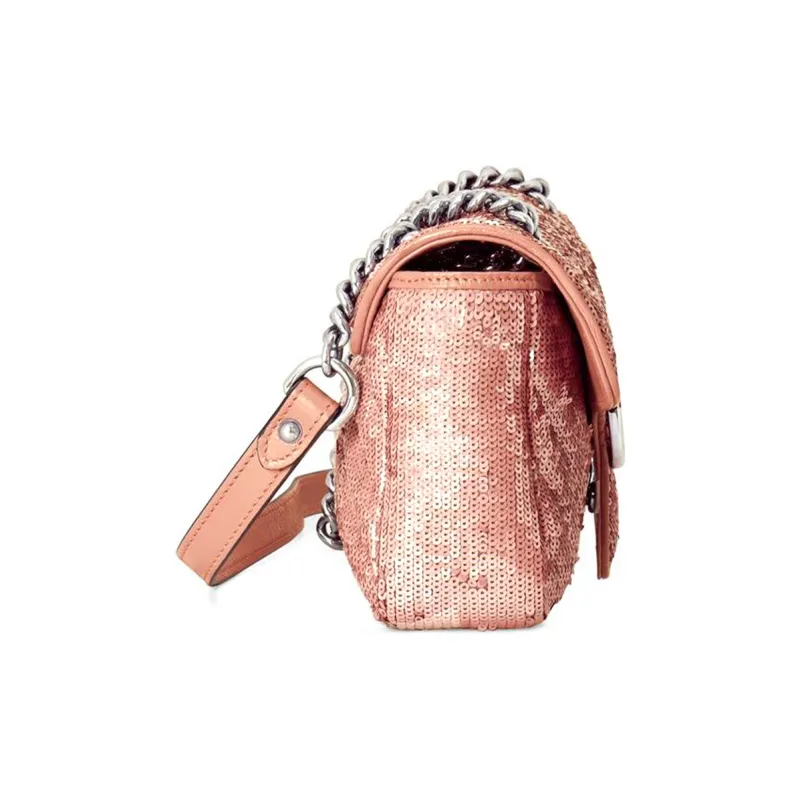 GUCCI Marmont Silk Crossbody Bags Shoulder Bags Women's Light Pink-2