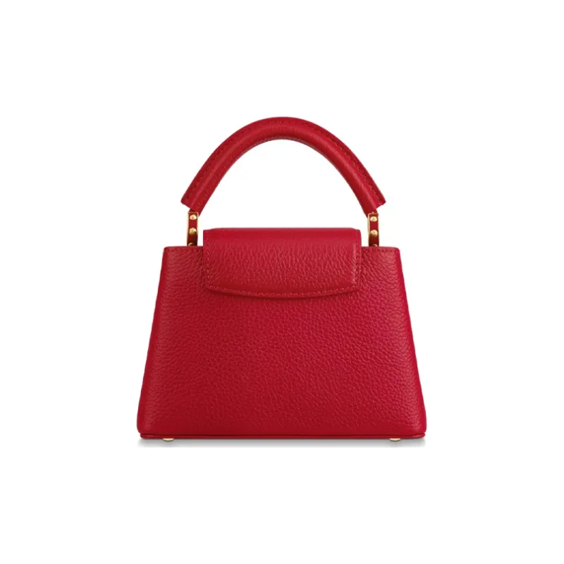 LOUIS VUITTON Taurillon Leather Handbag, Shoulder Bag, Crossbody Bag Mini Women's Candy/Bright Red-3