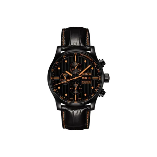 MIDO Men’s Multifort Chronograph Series Automatic Mechanical Watch M005.614.36.051.22 Black