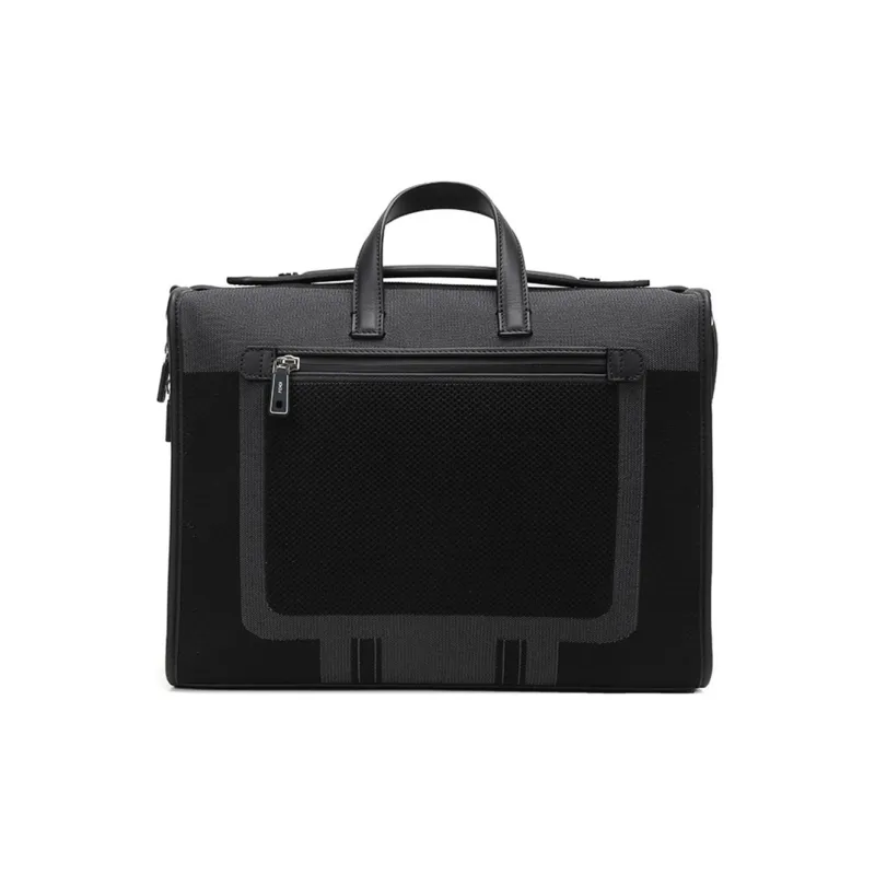 FENDI Fabric With Leather Shoulder Bag, Crossbody Bag, Handbag, Briefcase Men's Black-3