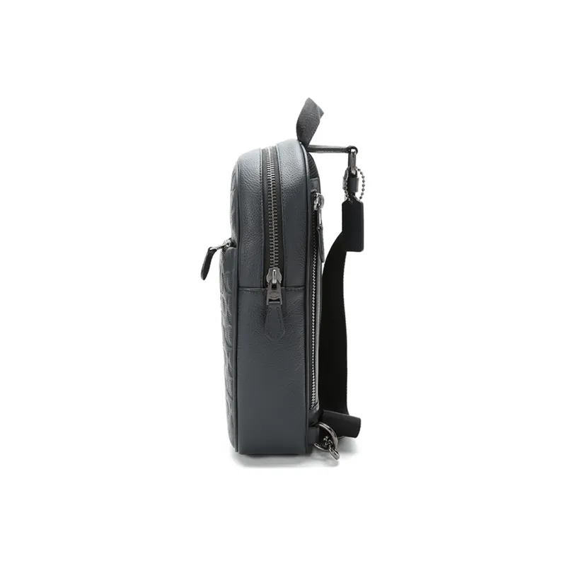 COACH Metropolitan Leather One Shoulder Crossbody Sling Bags Small Size Men's Midnight Navy-2