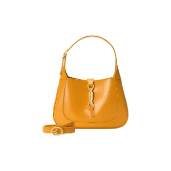 GUCCI Jackie 1961 Leather Crescent Shoulder Bag Shoulder Bag Women's Yellow