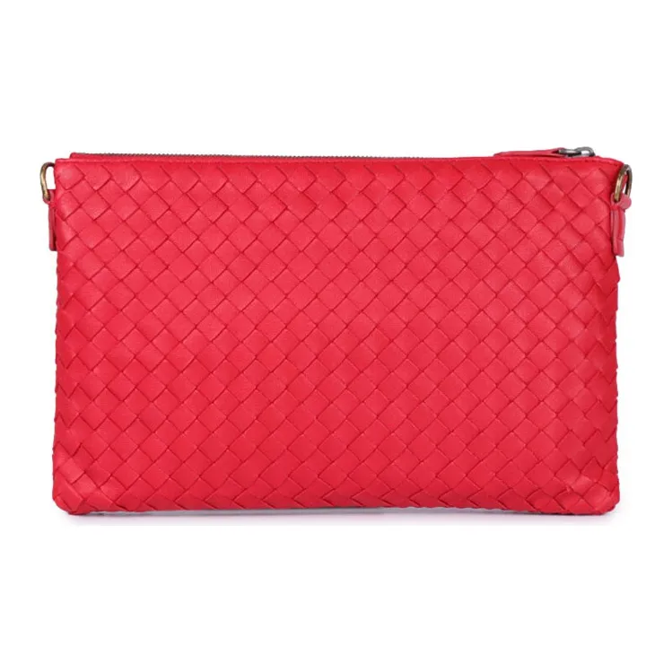 Bottega Veneta Sheepskin Chain Bag Crossbody Bag Shoulder Bag Women's Red-2
