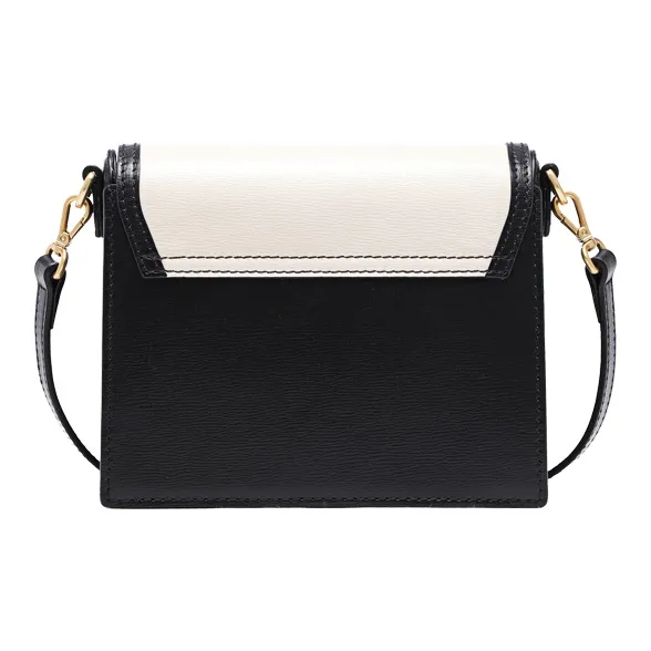 FION Cow Leather Shoulder Bag, Crossbody Bag Regular Women's Black/White, Dark Green/Green-2