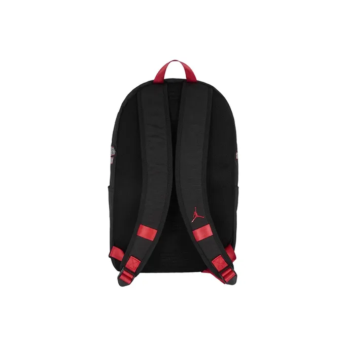 Jordan Polyester Backpack Regular Unisex Black Red-1