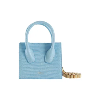 APEDE MOD Cow Leather Tote Bag Shopping Bag Handbag Mini Women's Sky Blue