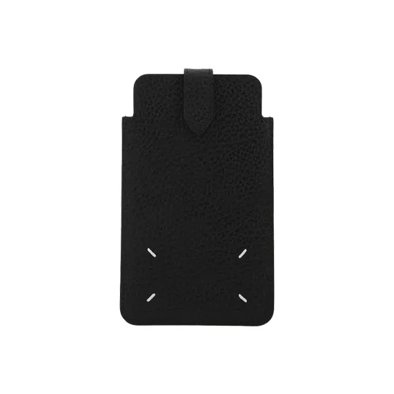 Maison Margiela Cow Leather One Shoulder Crossbody Card Holder Men's Black-0