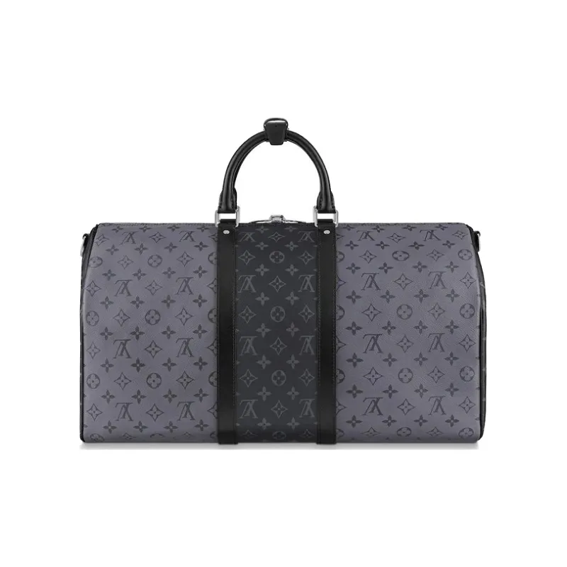 LOUIS VUITTON Keepall Bandouliere Monogram Eclipse Reverse 50 Gray-1