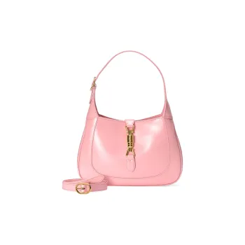GUCCI Jackie 1961 Leather Crescent Shoulder Bag Shoulder Bag Small Size Women's Light Pink