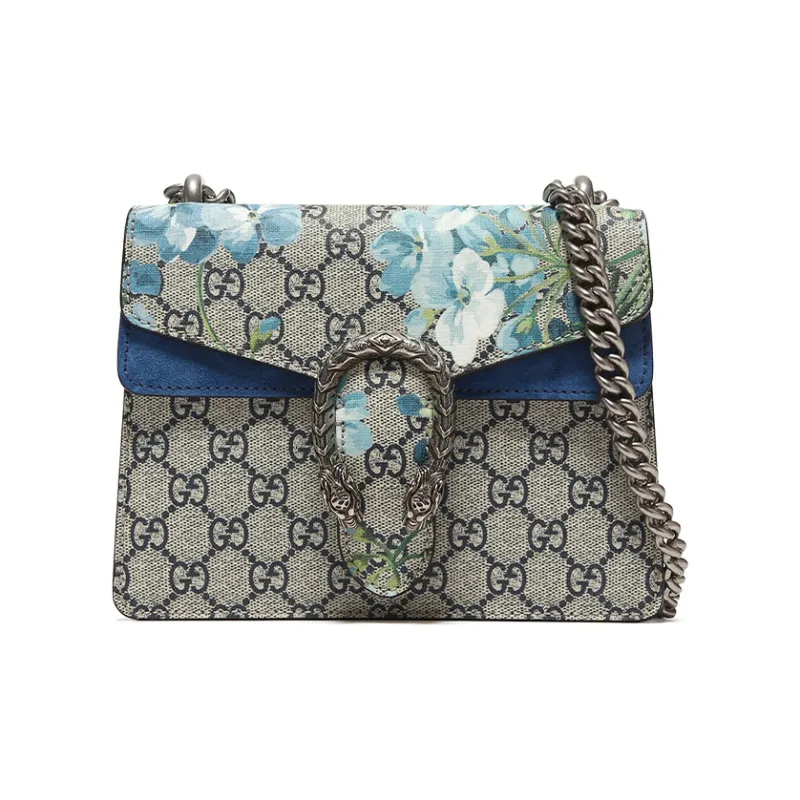 GUCCI Dionysus Canvas With Leather Shoulder Bag Crossbody Bag Mini Women's Beige/Blue-0