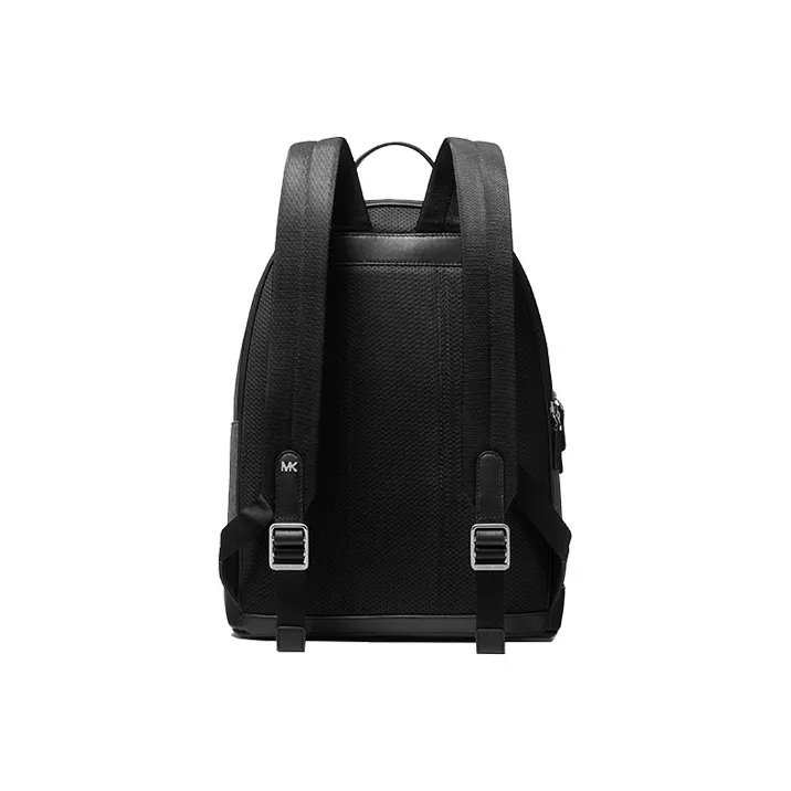MICHAEL KORS Hudson Cow Leather Backpack Regular Men's Black & Red-5