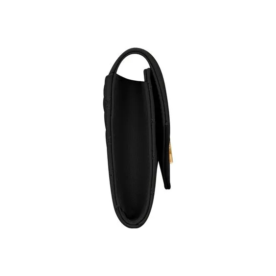 SAINT LAURENT Grained Embossed Leather Envelope Wallets Small Size Women's Black-2