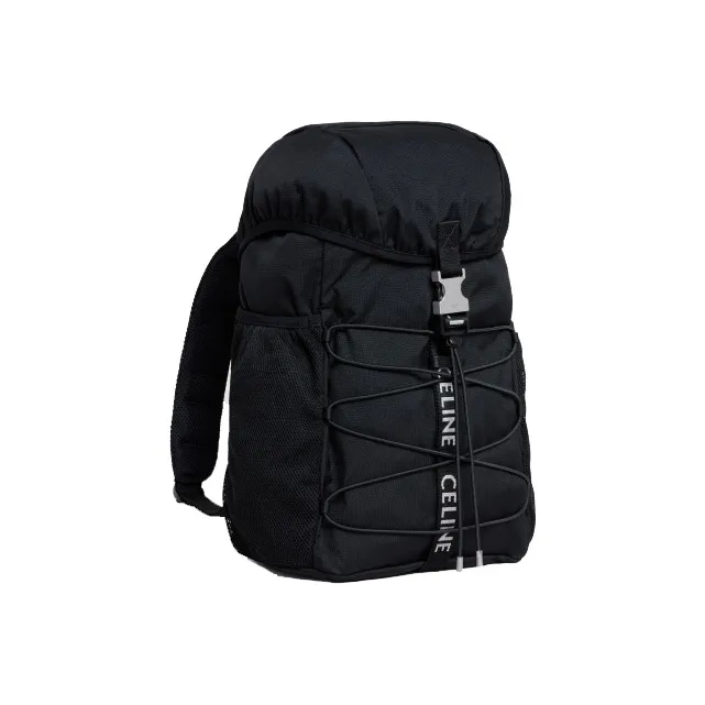 CELINE Fabric Backpack Medium Size Men's Black-1