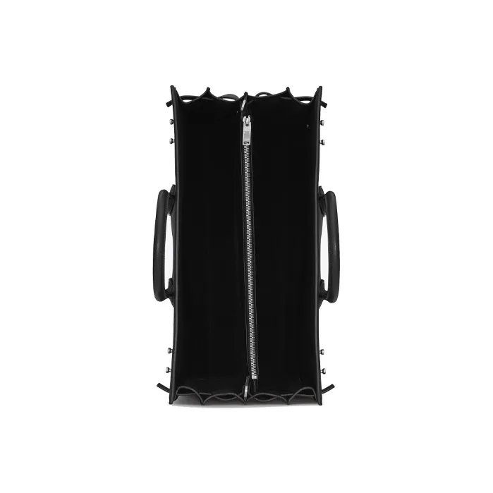 SAINT LAURENT SAC DE JOUR Calfskin Grained Leather Tote Bag Shopping Bag Handbag Large Size Men's Black-3