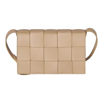 Bottega Veneta Sheepskin Crossbody Bag Women's Almond