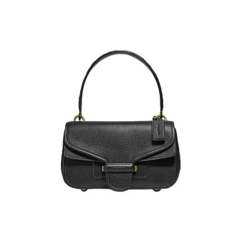 COACH Cody Litchi Grain Cow Leather Handbag Crossbody Bag Shoulder Bag Medium Size Women's Black