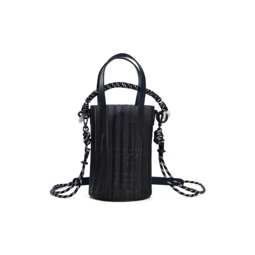 FILA Polyurethane Bonded Synthetic Leather Handbag Shoulder Bag Crossbody Bag Regular Women's Black
