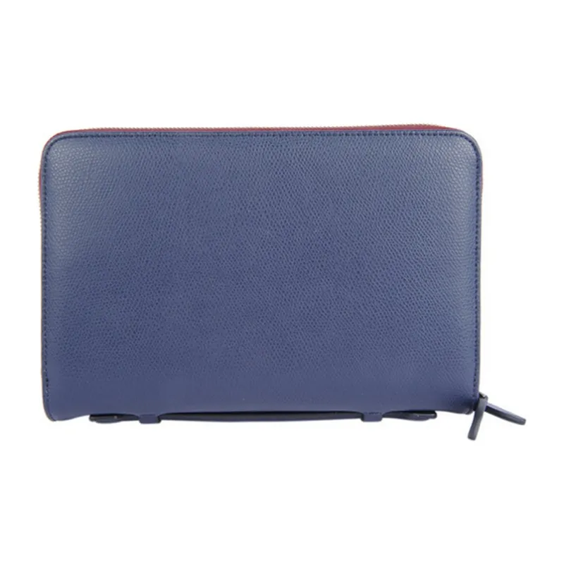 EMPORIO ARMANI Calfskin Wallet Unisex Blue-2